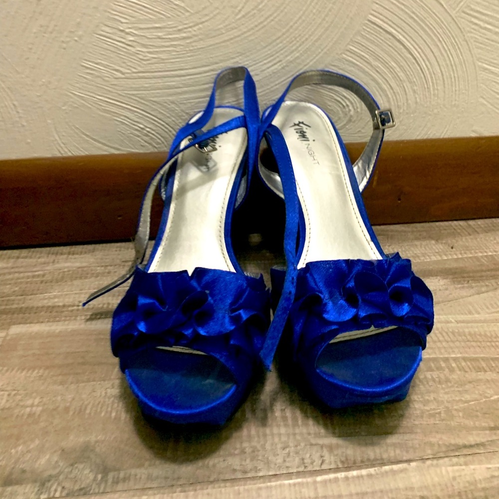Size 9, Sapphire Blue, Fioni Night High Heels